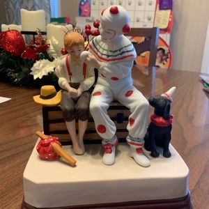 Norman Rockwell musical clown figure